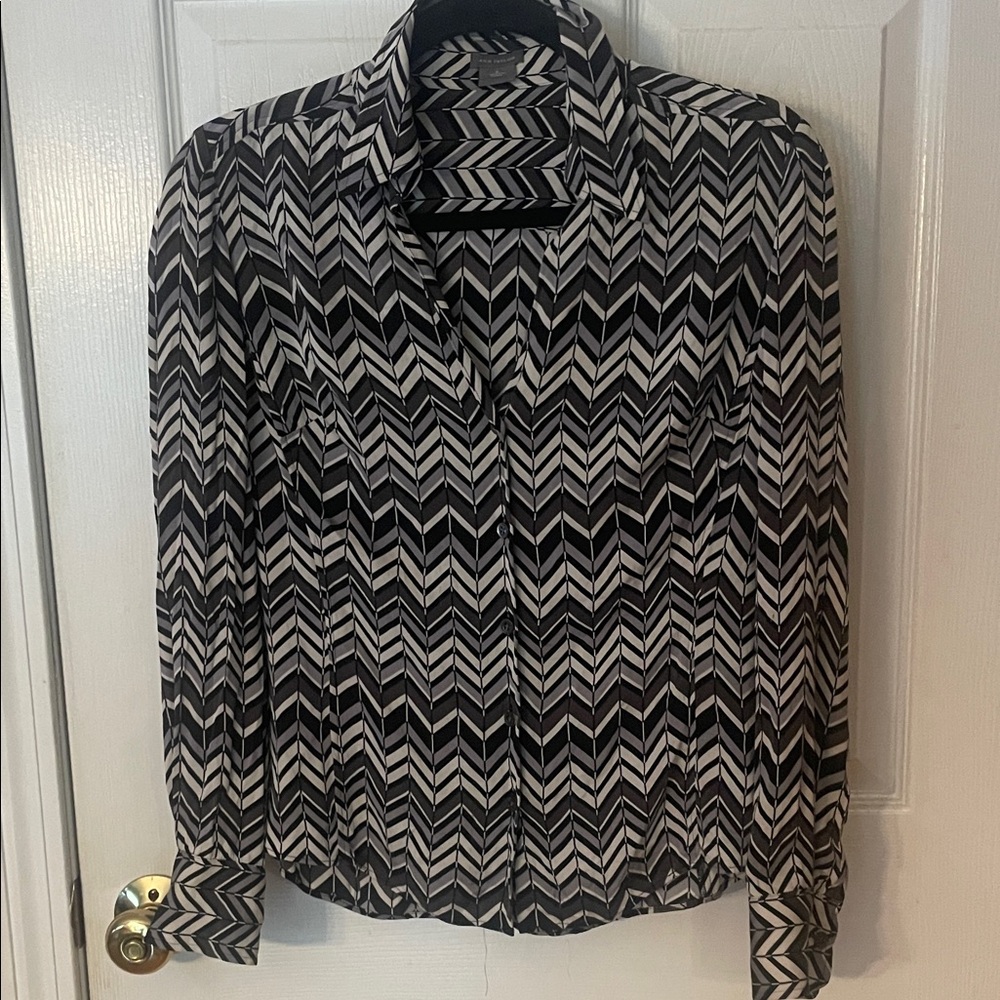 Women's Ann Taylor elegant silk Button-Down Blouse
